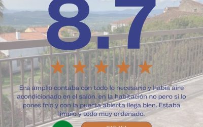 ¡8,7/10 en Booking! ¡Gracias a vosotros!